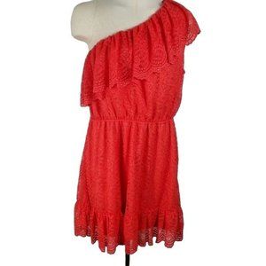 Love Fire one shoulder red lace dress new! Xl